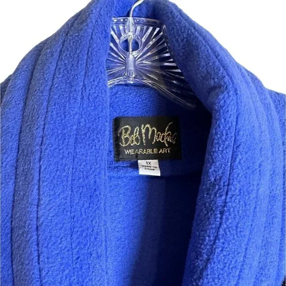 BOB Mackie's Women's Twisted Spangle Front Fleece Jacket w/Shawl Collar Size1X - Picture 12 of 12